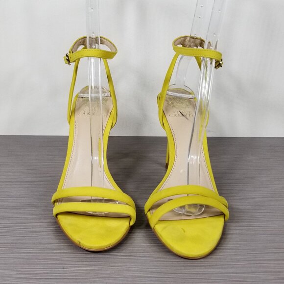 Vince Camuto Kareenat Sandal, Yellow Suede, Womens Size 8 M / 38 - Picture 2 of 8